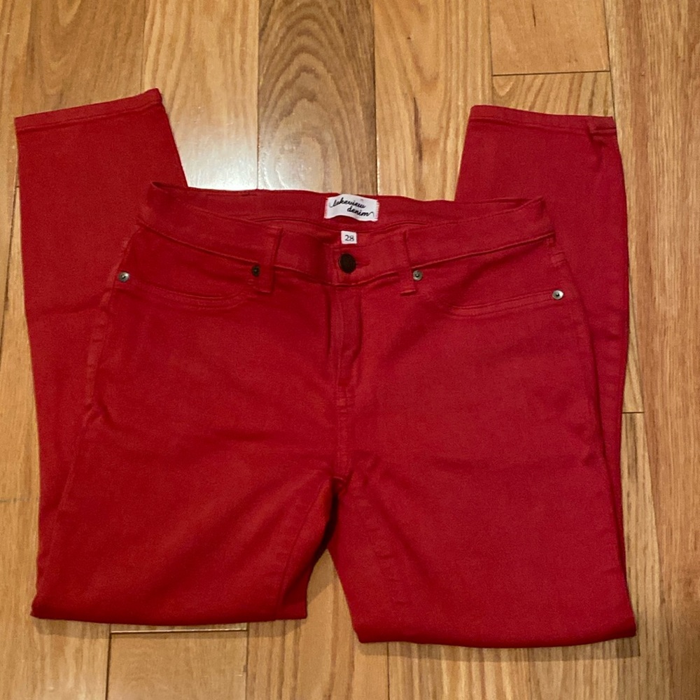 Lakeview Denim Red Jeans